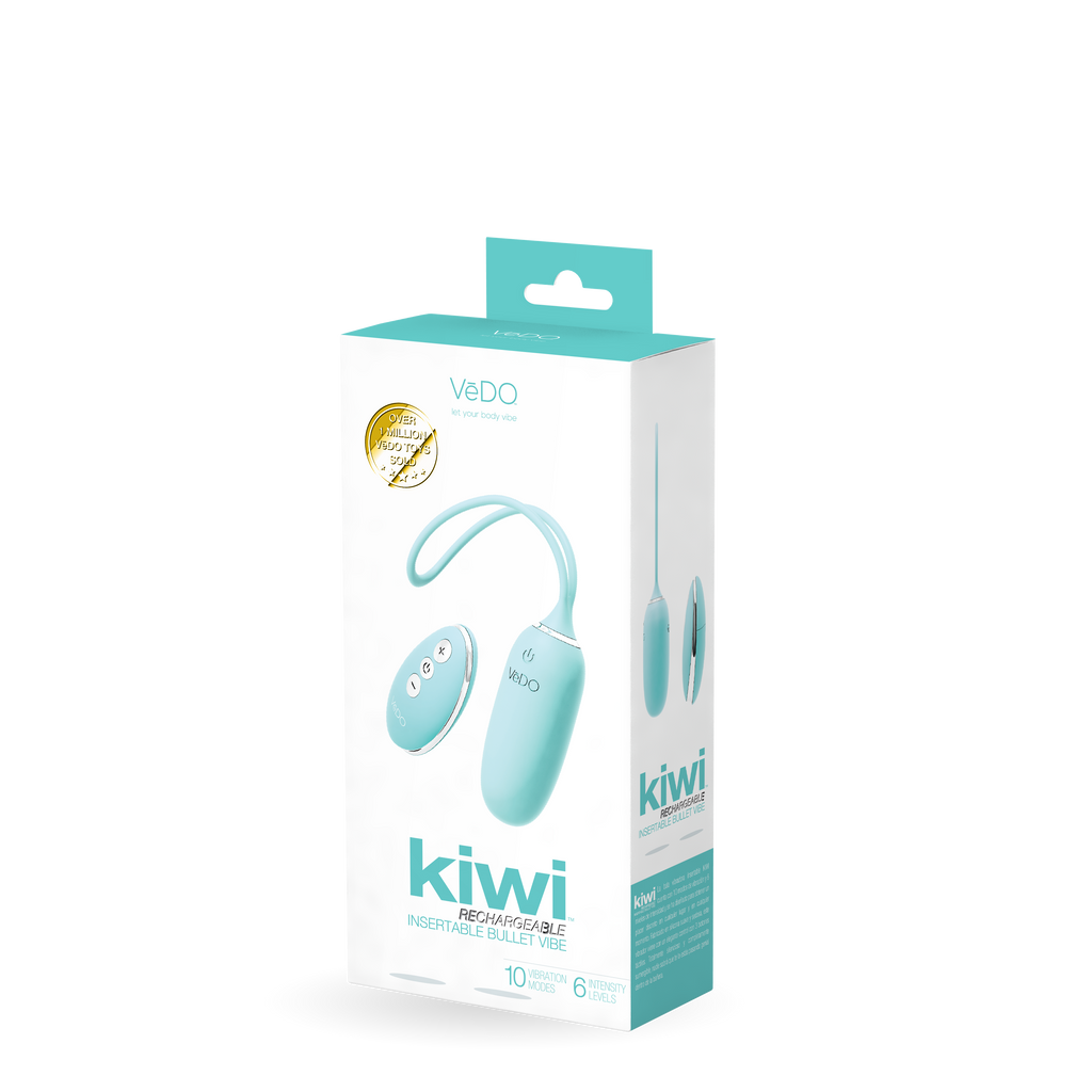 Kiwi - Rechargeable Insertible Bullet- Tease Me Turquoise- Vedo ( Vi-B0601)