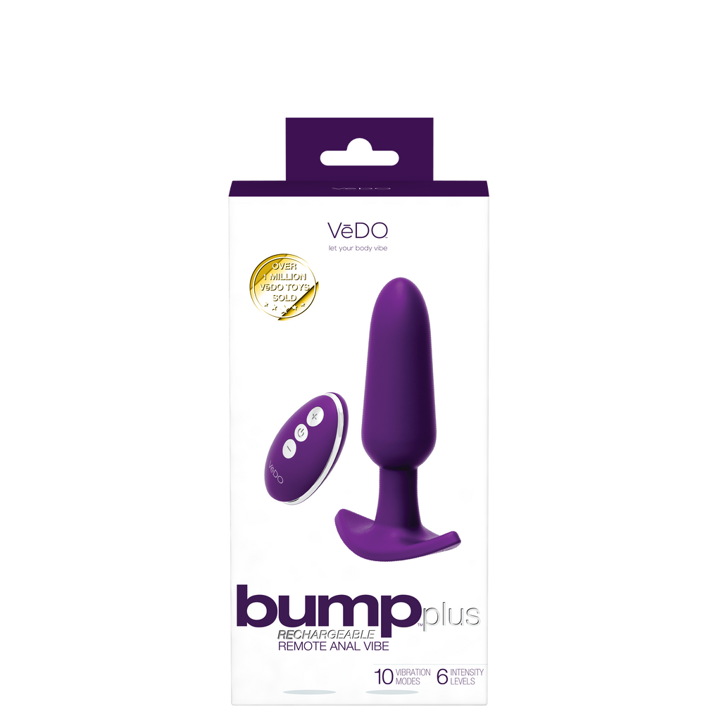 Bump Plus - Rechargeable Remote Control Anal vibe- Deep Purple - Vedo ( Vi-P1713)