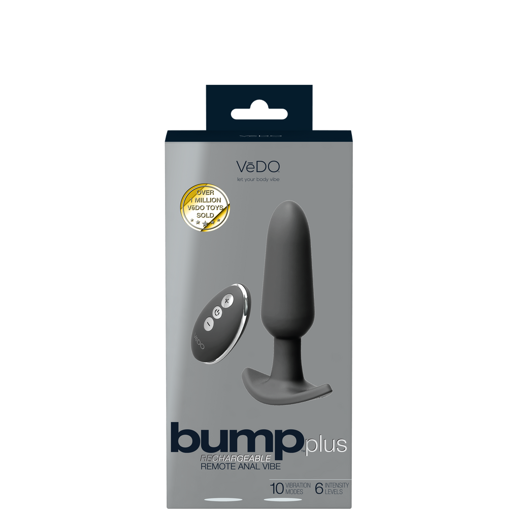 Bump Plus - Rechargeable Remote Control Anal vibe- Just Black - Vedo ( Vi-P1708)