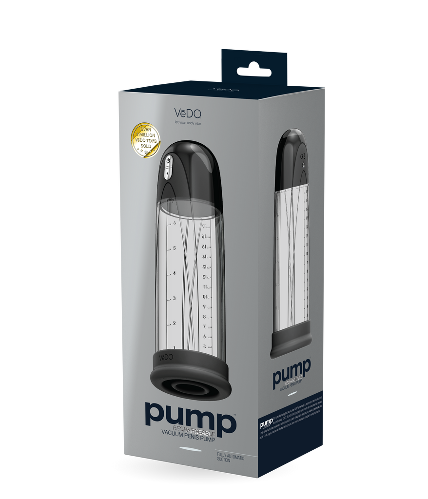 Pump- Rechargeable Vacuum Penis Pump - Just Black - Vedo ( VI-S0408)