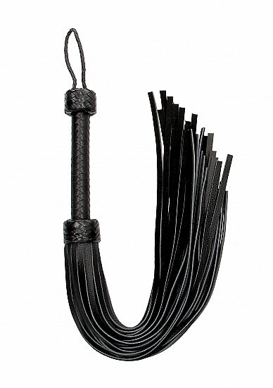 Heavy Leather Tail Flogger - Black- Pain by Shots ( pai005blk) - DISCONTINUED