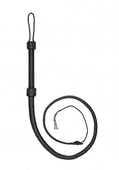 Real Leather Bullwhip - Black ( pai017blk) Pain by Shots