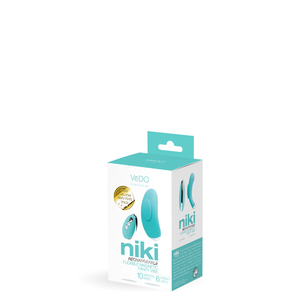 Niki Rechargeable Panty Vibe -Turquoise - Vedo ( VI-P1601)