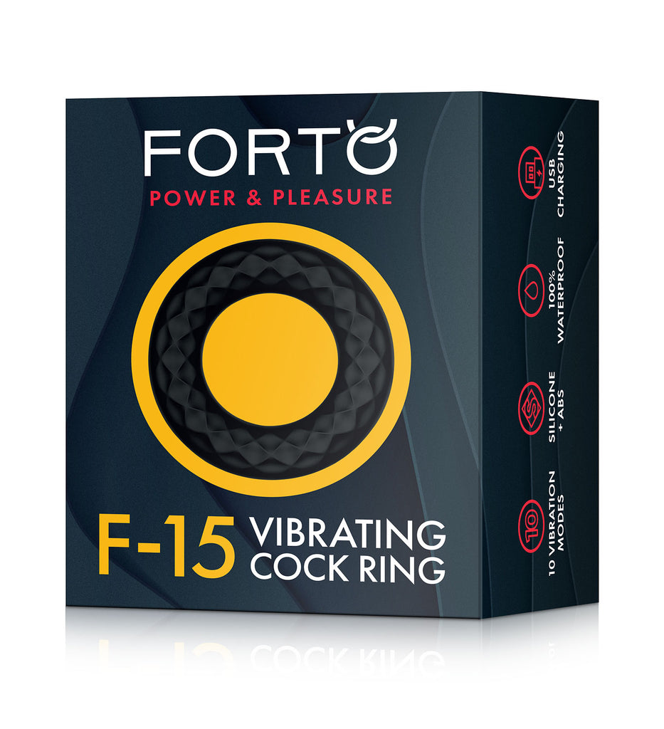 F-15: VIBRATING COCKRING BLACK - FORTO ( FO-239-05) (MSRP 74.99$ )