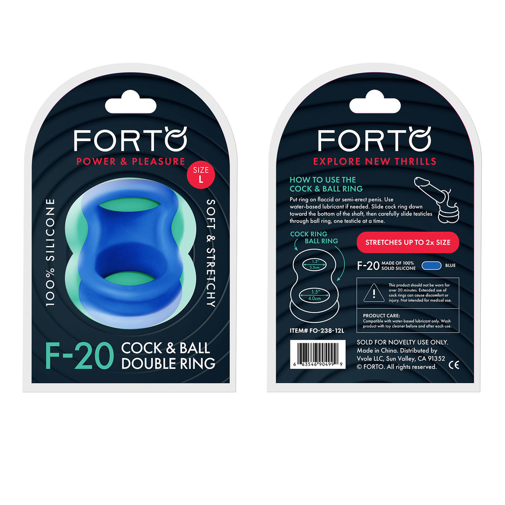 F 20 BALLS STRETCHER LIQUID SILICONE BLUE LARGE FORTO FO