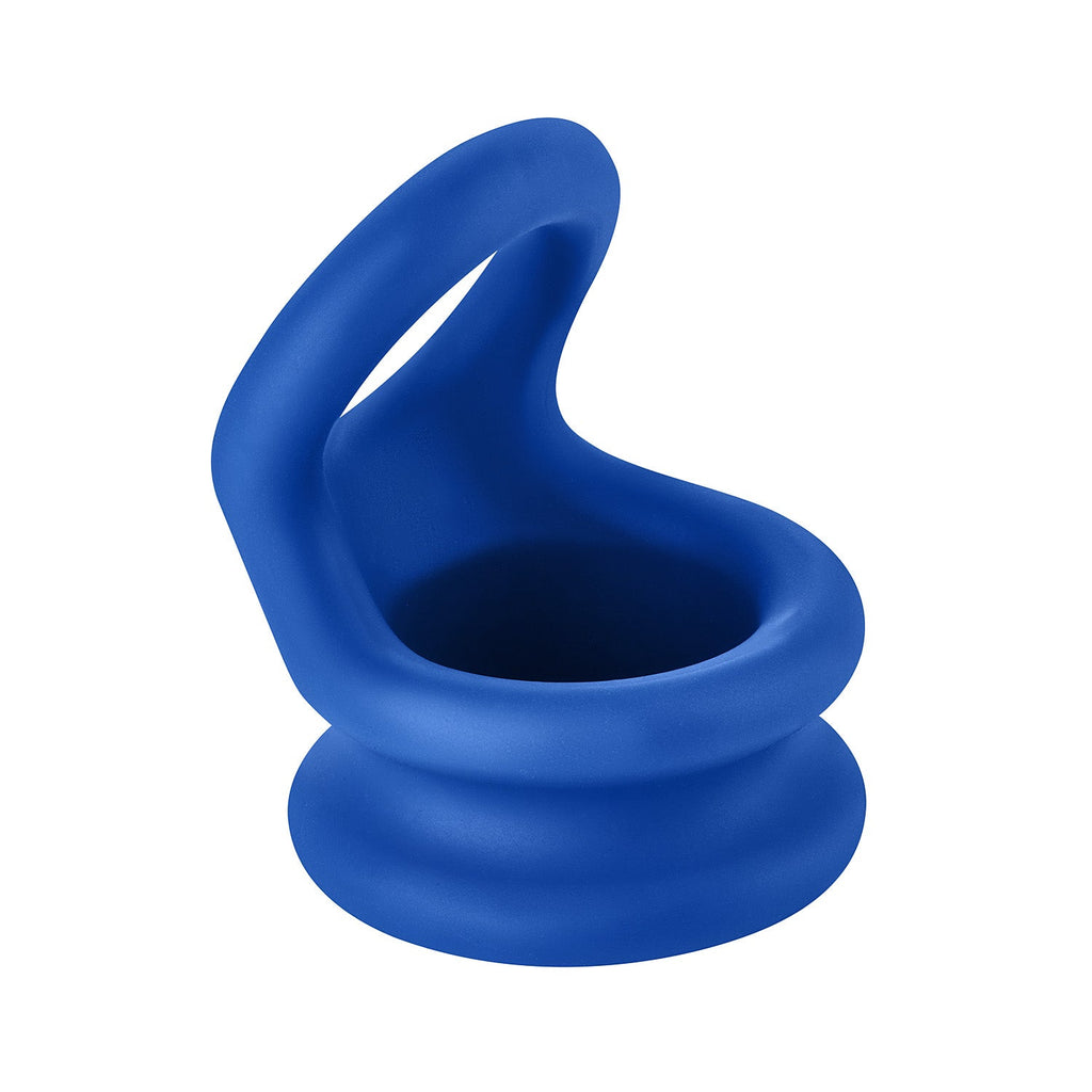 F-20: BALLS STRETCHER (LIQUID SILICONE) - BLUE - MEDIUM - FORTO (FO-238-12M)