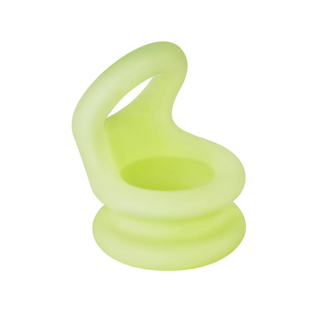 F-20: BALLS STRETCHER (LIQUID SILICONE) - GLOW - SMALL - FORTO (FO-238-13S)