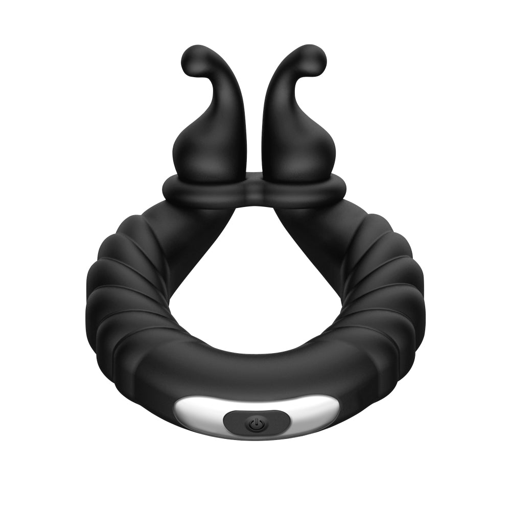 F-24: TEXTURED VIBRATING COCKRING-  TESTER- BLACK-  FORTO