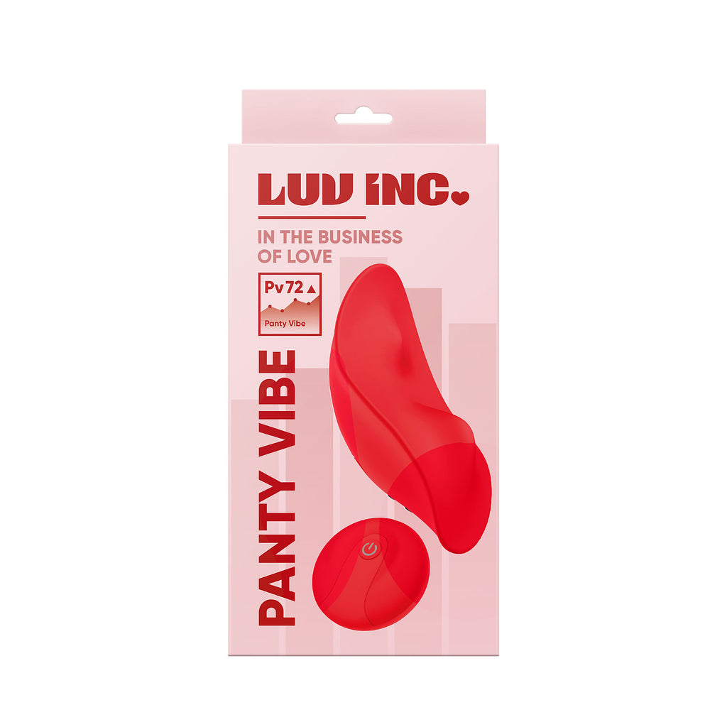 Panty Vibe With remote control Red - Pv72- (LL-7208-06)- Luv Inc