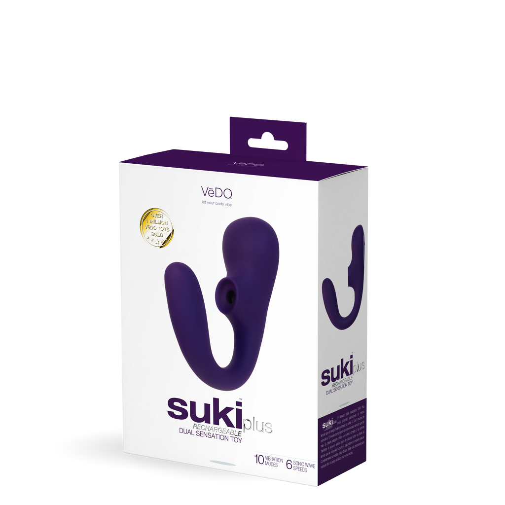 Suki Plus -Rechargeable Dual Sonic Vibe - Deep Purple - Vedo - ( VI-F1413 )