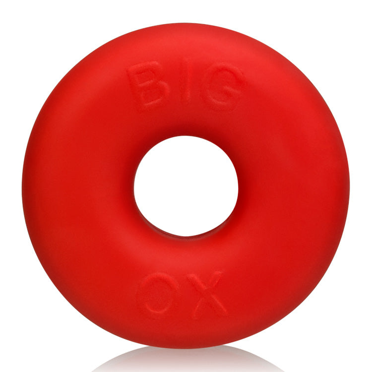 Big Ox Cockring - Flex Tpr And Silicone Blend - Oxballs -Red