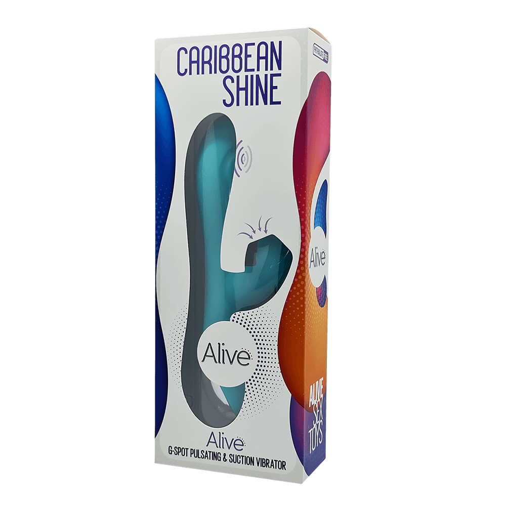 Caribbean Shine pulsation G spot and clitoral vibrator Blue