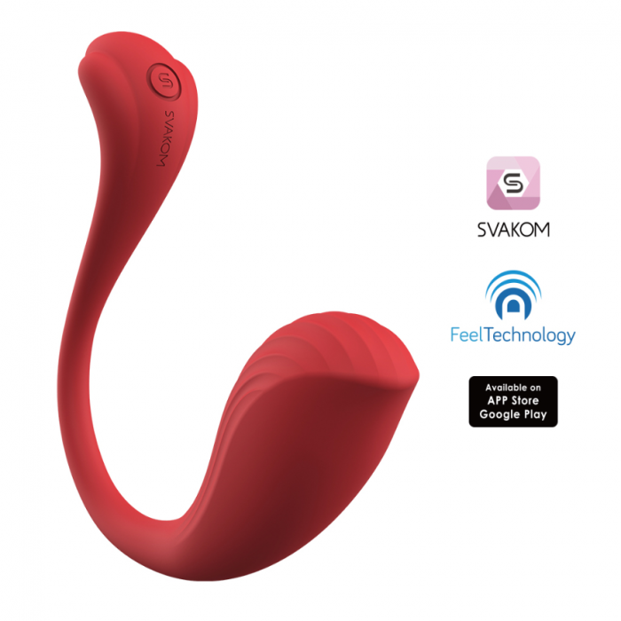 Phoenix 2- Interactive App Controlled Bullet Vibrator - Red - Svakom