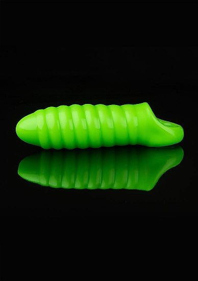 Swirl Thick Stretchy Penis Sleeve - Glow in the Dark- OUCH (OU743GLO)