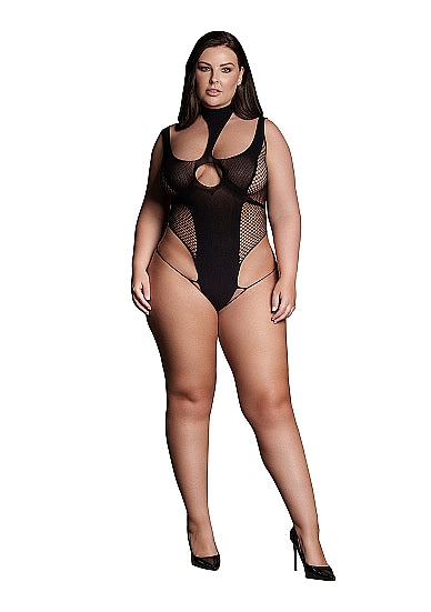 Cyllene XLVIII - Body with Turtleneck - Plus Size - Le Desir Shade (SHA007BLKOSX)