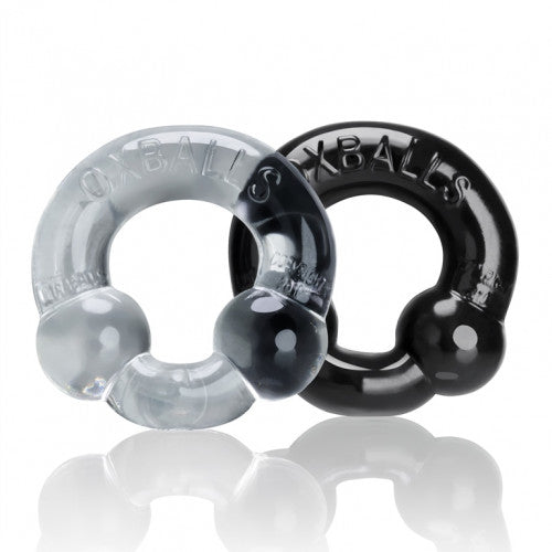 Ultraballs - 2-pack Cockring-Black & Clear