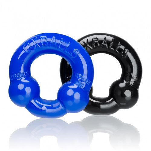 Ultraballs - 2-pack Cockring-Black & Police Blue